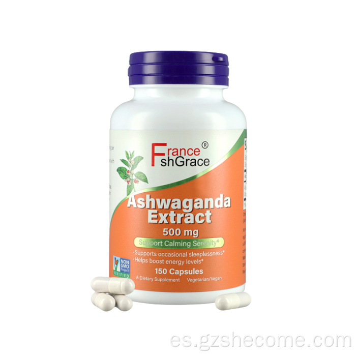 Suplemento de extracto de Ashwagandha orgánico 500 mg